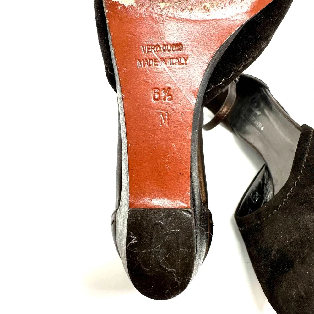 Donald J. Pliner size 6.5 M Couture France‎ made in Italy leather suede wedges